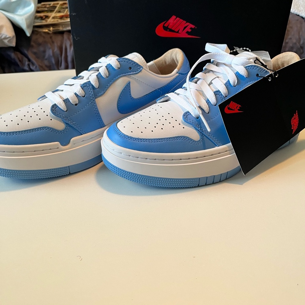 Nike Women’s Low Top Sneakers White and Light Blue
